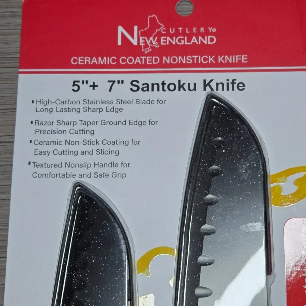 England Santoku Ceramic Coated Non-stick Knives 5” and 7” - NEW!!!